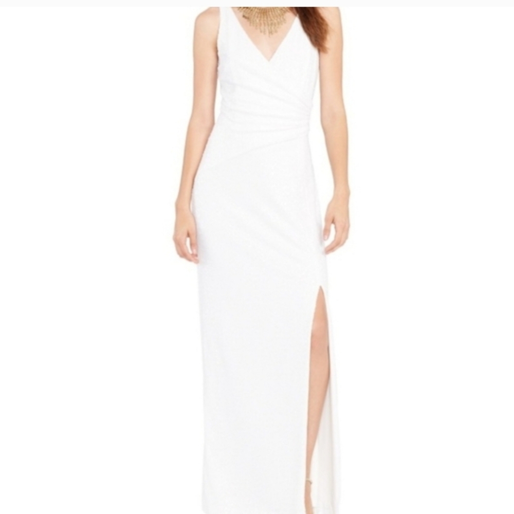 Lauren Ralph Lauren Cream Sequin Wedding Dress
